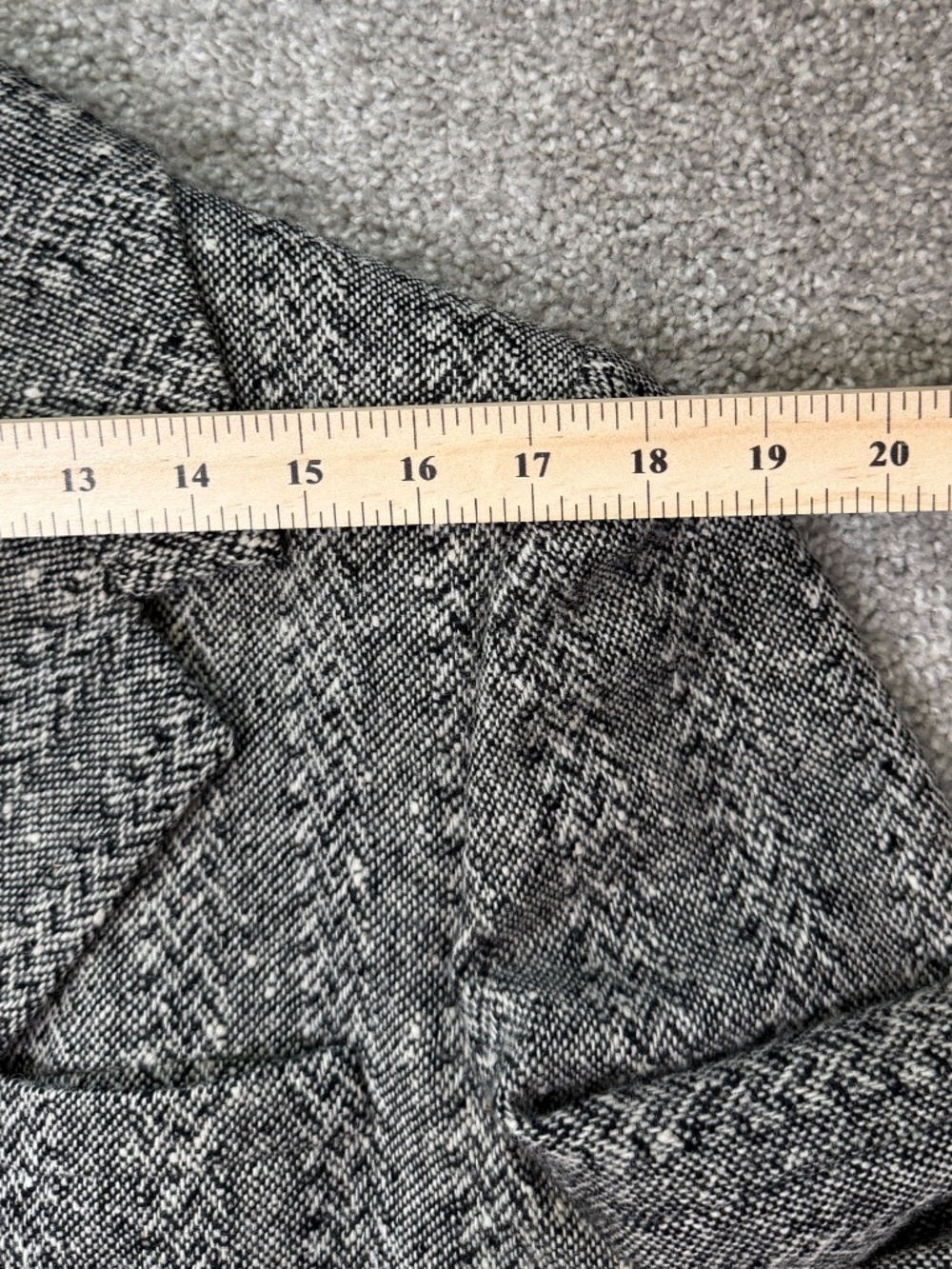 Vintage Wool Tweed Herringbone Sport Coat Blazer Grey - Picture 15 of 16